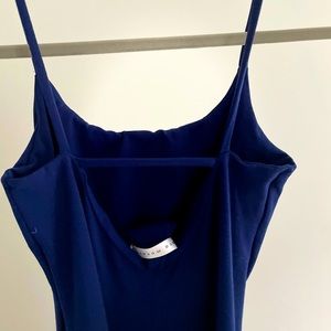 Susana Monaco navy long dress with slit